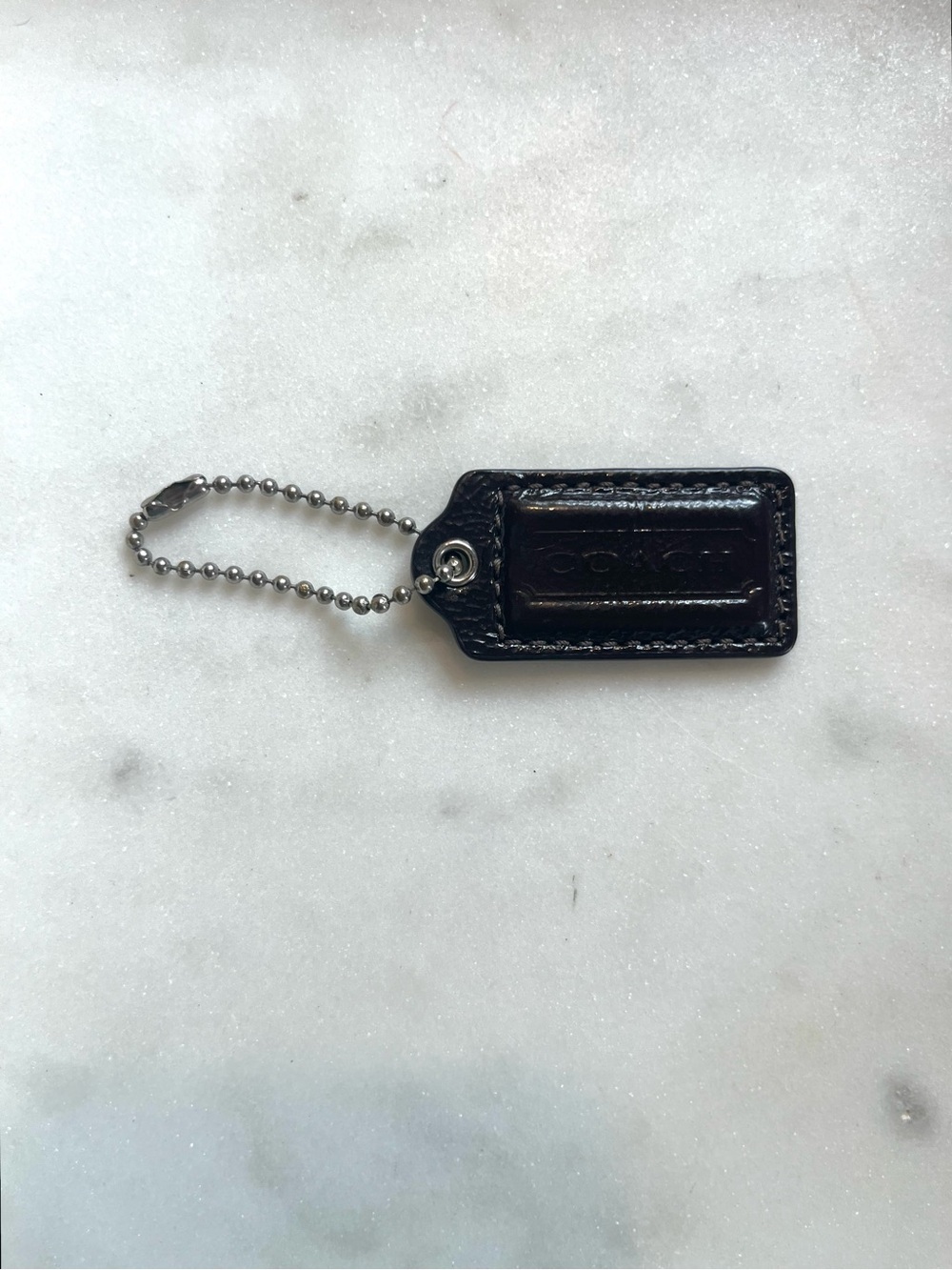 COACH Vintage Patent Hang Tag, Chocolate Brown